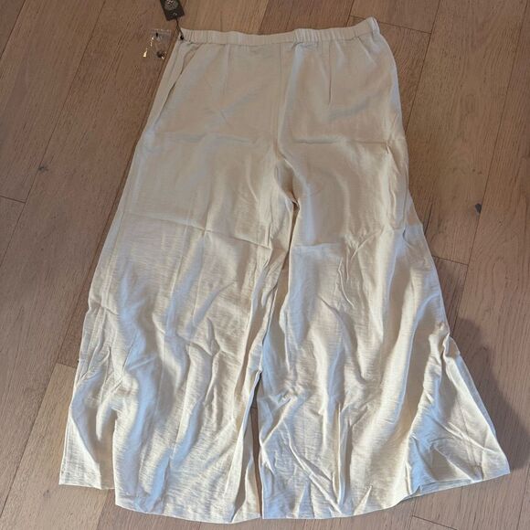 $109 Vince Camuto Women's linen blend wide leg pants size Xlarge m11 - Picture 6 of 6